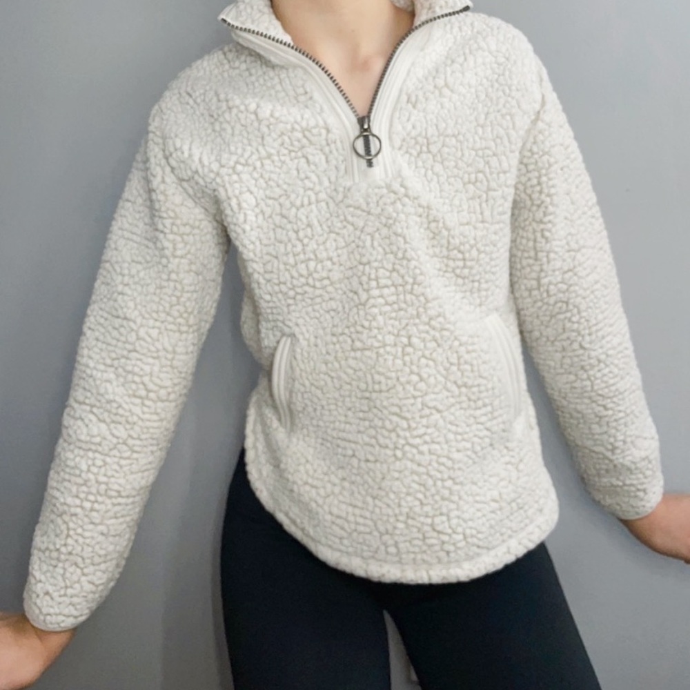 cuddly sherpa cozy pullover